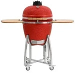 BBQ-Toro Kamado Grill Holzkohlegrill "KURO" &Oslash; 52 cm, Rot, Keramikgrill mit...