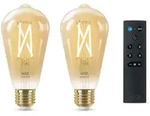 WiZ Filament-Lampe Bernstein 50 W ST64 E27 x2 + Fernbedienung, Intelligentes