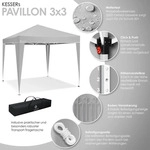 KESSER&reg; Pavillon 3x3m | wasserdicht | inkl. Tragetasche mit Rollen| Pop-Up