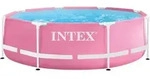 INTEX 28290ND - Pink Metal Frame Pool (244x76cm) Swimmingpool Planschbecken - Rosa