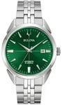 BULOVA 96B424 Uhr Herren Sutton Auto Silber Gr&uuml;n - Gr&uuml;n
