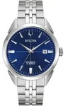 BULOVA 96B425 Uhr Herren Sutton Auto Silber Blau - Blau