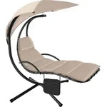 tectake&reg; H&auml;ngeliege Elaria 195 x 132 x 197 cm, mit Seitentasche - Beige