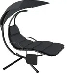 tectake&reg; H&auml;ngeliege Elaria 195 x 132 x 197 cm, mit Seitentasche - Schwarz