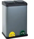 SVITA TC2X20 K&uuml;chen-Eimer 40Liter Fassungsverm&ouml;gen 2x20L Abfalleimer 2er-M&uuml;lleimer
