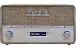 Denver DAB-36LW Retro DAB+ Digitalradio mit Bluetooth, AUX-Eingang, Uhr- und