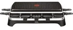 Tefal Raclette-Grill RE4588 f&uuml;r 10 Personen schwarz - Schwarz/Silber