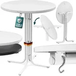 Casaria&reg; Stehtisch Klappbar Outdoor Gastro Bistrotisch 2x Haken &Oslash; 80 cm Rund