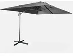sweeek - Rechteckiger Sonnenschirm 3x4 m - Grau - Grau