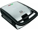 Tefal SW 852D Snack Collection Sandwichmaker und Waffeleisen Silber - Schwarz/Silber
