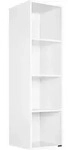 CASARIA&reg; B&uuml;cherregal mit 4 F&auml;cher 106x30x30cm Kippschutz Bodenschoner 40kg