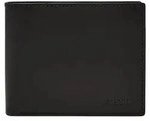 FOSSIL Leder Geldb&ouml;rse Derrick RFID Large Coin Pocket Bifold Black schwarz - Schwarz