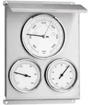 Wetterstation, analog aus Edelstahl, f&uuml;r innen und au&szlig;en, 20.2010.60, TFA Dostmann