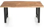 SalesFever Baumkanten Esstisch | massive 3,5 cm Akazie | Natur | 140 x 80 |...