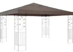Ersatzdach f&uuml;r Pavillon 3x3m Beigegrau Ersatzbezug Pavillondach - Taupe