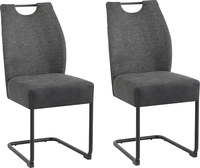 byLIVING Esszimmerstuhl 2er Set PETER / Vintage Mikrofaser anthrazit / Gestell Metall byLIVING Esszimmerstuhl 2er Set PETER / Vintage Mikrofaser anthrazit / Gestell Metall
