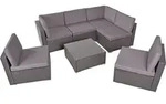 Garden Pleasure 970022 Sitzgruppe 'SANSIBAR' modular, 7-teilig, f&uuml;r Innenbereich