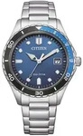 Citizen Armbanduhr f&uuml;r Herren aus Edelstahl, Eco-Drive - Blau