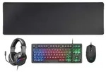 Mars Gaming MCPRGB3FR, Kabelgebunden, USB, Membran Key Switch, RGB-LED, Schwarz, Maus