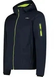 MAN Jacket Zip Hood b.blue-lime (01NR) 48 - Blau - 48