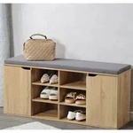 KESPER Schuhschrank Eichedekor mit Sitzkissen &ndash; 103 x 30,5 x 48 cm &ndash; 6...