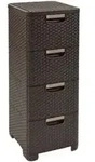 Curver Style 4x14L Regal mit Schubladen dunkelbraun - Braun