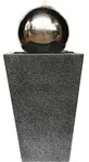 Dehner Gartenbrunnen Kioto mit LED Beleuchtung, ca. 83 x 34 x 34 cm, Edelstahl, grau