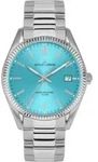 Jacques Lemans 50-3D Herrenarmbanduhr Derby Edelstahl/T&uuml;rkis - T&uuml;rkis
