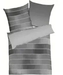 Kaeppel Biber Bettw&auml;sche 155x220 cm + 80x80 cm Zinn - Dunkelgrau