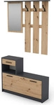 byLIVING Garderoben-Set TAMINA / Kommode mit Schuhschrank + h&auml;ngende Garderobe mit