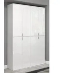 Garderobenschrank Projekt X 1 | Kombination | wei&szlig; Hochglanz | 2-teilig - Wei&szlig;