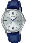 CASIO COLLECTION & VINTAGE Armbanduhr CASIO COLLECTION DATE, LEATHER - SILVER