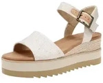 TOMS Diana Sandalen Touwzool - Wit - Maat 42 - Beige - 42