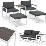 Juskys Gartenm&ouml;bel Sofa Set Bari - Gartenlounge - Balkonm&ouml;bel - Garten Outdoor -