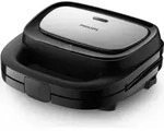 Philips Waffel- und Sandwichmaker 5000-Serie, 750 W, Schwarz (HD2350/80) - Silber