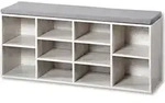 KESPER&reg; Schuhschrank mit Sitzkissen, wei&szlig; gek&auml;lkt, f&uuml;r 10 Paar Schuhe, 8...