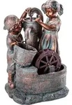 Dehner Gartenbrunnen Lea und Leon mit LED Beleuchtung, ca. 68.5 x 45 x 35 cm,