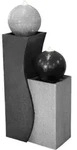 Dehner Gartenbrunnen Ying Yang mit LED Beleuchtung, ca. 94 x 41.5 x 24 cm, Polyresin,