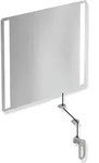 HEWI LED-Kippspiegel basic der Serie 801, mit integrierter LED-Beleuchtung felsgrau