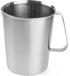 HENDI Messbecher Edelstahl 2,0 Ltr 140x175 mm mit Skala - Silber