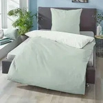 Biberna Mako-Satin Bettw&auml;sche 615211 135x200 cm + 80x80 cm salbei - Gr&uuml;n