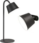 LED Tischlampe, Akku, Magnethalterung Wand/Decke, IP54, Dimmer - Schwarz