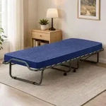 COSTWAY Klappbett Venera blau Matratze inklusive, Feldbett - Blau