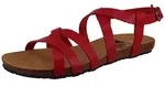 Plakton Damen Komfort Sandalen MAM VALI Vaquetilla 575184 Rot - Rot - 36
