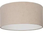 EGLO Deckenlampe Feniglia, runde Deckenleuchte, Wohnzimmerlampe aus Leinen und
