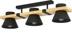 MACCLES Wand-/Deckenleuchte Lampe Beleuchtung - L78 x B18 x H20,5 cm - schwarz, braun