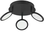 Lindby LED-Deckenleuchte Manel, schwarz, Eisen, &Oslash; 22 cm - Schwarz