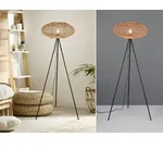 TRIO-Leuchten Stehleuchte HEDDA DH 52x150 cm bunt Stehlampe Leseleuchte - Bronze