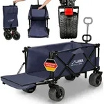 klapp Bollerwagen ohne Dach 100kg belastbar mit Bremsen breite R&auml;der klappbarer