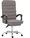 vidaXL B&uuml;rostuhl mit Massagefunktion Taupe Stoff - Taupe
